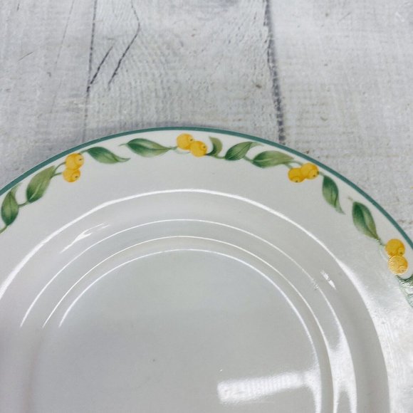 Julie Pople Avon COUNTRY FRUIT COLLECTION Porcelain Lemon Rim Saucers Set of 4 - Picture 15 of 16